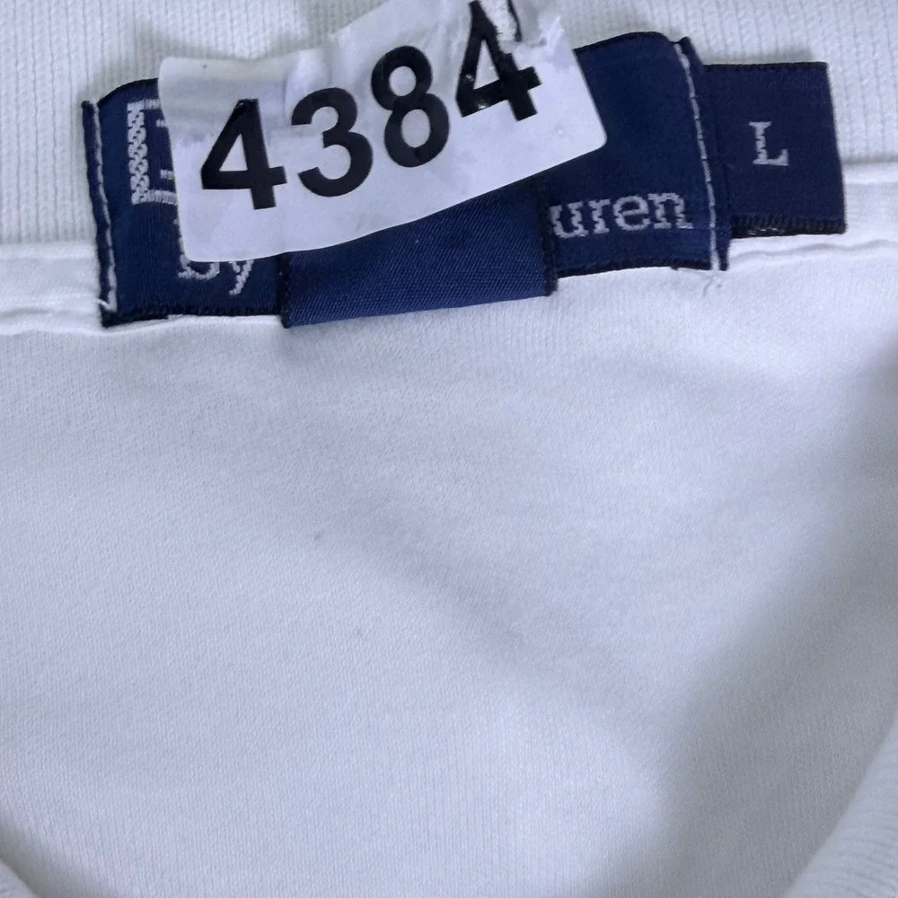 Polo Ralph Lauren Polo Shirt Men Large White Classic Soft Cotton Glf Preppy Pony